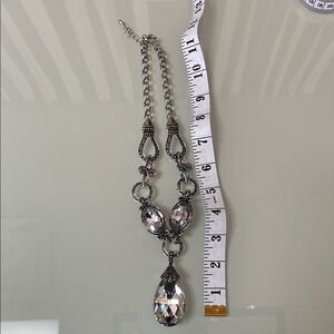 Baught in Mexico Elegant Silver toned Necklace with Crystal Accents. Never worn